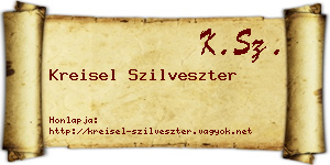 Kreisel Szilveszter névjegykártya