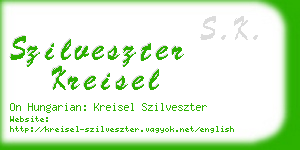 szilveszter kreisel business card